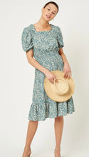 Load image into Gallery viewer, Floral Square Neck Midi Dress
