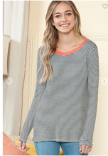Load image into Gallery viewer, Color Striped Basic Tee
