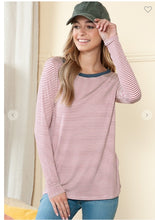Load image into Gallery viewer, Color Striped Basic Tee
