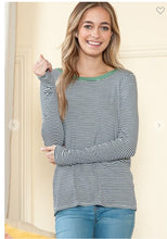 Load image into Gallery viewer, Color Striped Basic Tee
